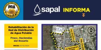 ANUNCIA SAPAL RENOVACIÓN DE TUBERÍA EN EL ROSARIO