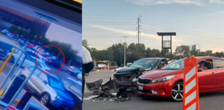 (VIDEO) CAPTAN ACCIDENTE EN ESTACIONAMIENTO DE PLAZA MAYOR