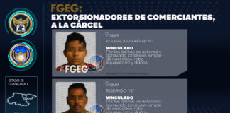 DETIENEN A PAREJA DE EXTORSIONADORES