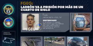 SENTENCIADO COLOMBIANO QUE ROBÓ RELOJ DE 8 MILLONES Y DISPARÓ CONTRA TRÁNSITO EN LEÓN