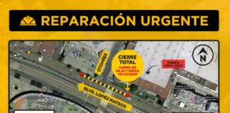 CIERRAN DOS CARRILES EN LÓPEZ MATEOS PARA REPARAR SOCAVÓN