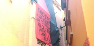 CIERRAN BALCÓN EN CALLEJÓN DEL BESO POR PROTESTA