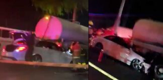 CONDUCTOR DE MERDECES BENZ MUERE AL CHOCAR CONTRA PIPA EN EL BULEVAR AEROPUERTO