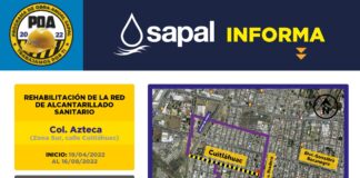 RENOVARÁ SAPAL RED SANITARIA DE LA COLONIA AZTECA