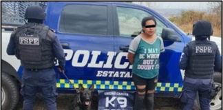 UNIDAD CANINA DETIENE A MUJER CON DROGA EN LA BARRANCA DE VENADEROS