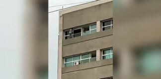 (VIDEO) CAPTAN A HOMBRE EN LO MÁS ALTO DE LA CLÍNICA T-21