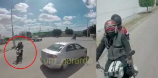 (VIDEO) CICLISTA SE SALVA DE SER ASALTADO EN LEÓN