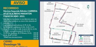 MODIFICARÁN RUTAS DE TRANSPORTE PÚBLICO DURANTE MEDIO MARATÓN FRANCISCANO