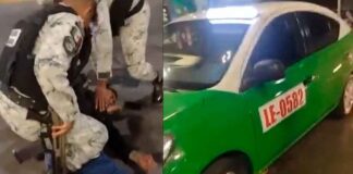 (VIDEO) GUARDIA NACIONAL Y TAXISTAS DETIENEN A PRESUNTO ASALTANTE EN LEÓN