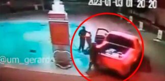 (VIDEO) CAPTAN ASALTO A DESPACHADOR DE GASOLINA EN EL MADRAZO