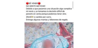 INDIGNA A LEONESES PRESUNTA VENTA DE BEBÉ EN FACEBOOK
