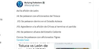 CRITICAN A AFICIÓN DE LEÓN POR PARTICIPAR EN VARIAS RIÑAS ESTE AÑO