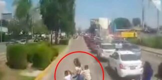 (VIDEO) SE SALVA FAMILIA DE SER ATROPELLADA POR ORUGA