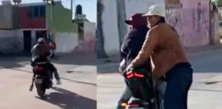 (VIDEO) CON UN ARMA, LO ASALTAN Y LE ROBAN SU MOTOCICLETA EN LEÓN