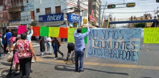 PROTESTAN COMERCIANTES TRAS OPERATIVO DE REORDENAMIENTO EN LA MIGUEL ALEMÁN