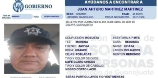 SIGUE LA BÚSQUEDA DE POLICÍA DESAPARECIDO EN CELAYA