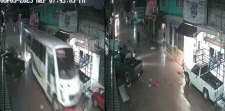 (VIDEO) SIN LUCES Y A EXCESO DE VELOCIDAD; CAMIÓN DE TRANSPORTE CAUSA ACCIDENTE EN LEÓN