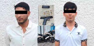 DETIENEN A DOS HOMBRES ARMADOS Y CON MOTO ROBADA EN LA COLONIA OBREGÓN