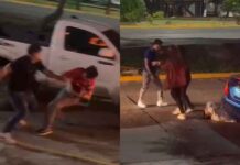 (VIDEO) CAPTAN PELEA AFUERA DE DESTILERIA EN LAS TORRES