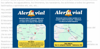 DOS CARRETERAS CERRADAS EN PROTESTA CAMPESINA