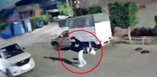 (VIDEO) HOMBRE ES CAPTADO DAÑANDO AUTO EN VILLAS DE SANTA JULIA