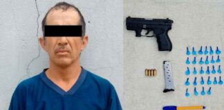 DETIENEN A HOMBRE ARMADO Y CON DROGA EN LA COLONIA VILLAS DE SAN JUAN