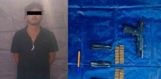 FUMABA EN LA CALLE, INTENTÓ HUIR Y TERMINÓ DETENIDO CON UN ARMA