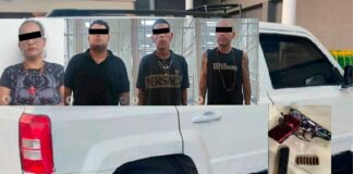 DETIENEN A CUATRO CON ARMA Y DROGA EN LA CARMONA; UNA MUJER TENÍA ORDEN DE APREHENSIÓN
