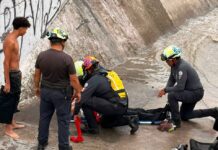 RESCATAN A DOS MENORES ARRASTRADOS POR LA CORRIENTE EN LEÓN