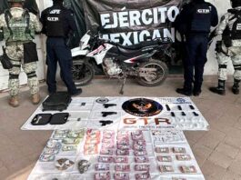 ABANDONAN MOCHILA CON ARMAS, DROGA, JOYERÍA Y MÁS DE 463 MIL PESOS EN LEÓN