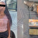 IBA ARMADA POR LAS CALLES DE LEÓN; POLICÍAS LA DETIENEN TRAS PERSECUCIÓN