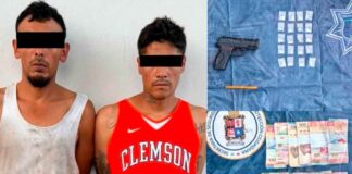 DETIENEN A DOS CON ARMA, CRISTAL Y MÁS DE 108 MIL PESOS EN LEÓN