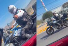 DENUNCIAN A POLICÍA POR APUNTARLE CON SU ARMA A CONDUCTOR EN LEÓN