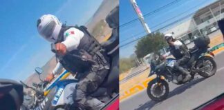 DENUNCIAN A POLICÍA POR APUNTARLE CON SU ARMA A CONDUCTOR EN LEÓN