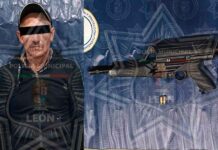 REPORTAN A HOMBRE AGRESIVO Y LE ENCUENTRAN UNA SUBAMETRALLADORA EN LEÓN
