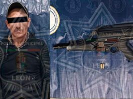 REPORTAN A HOMBRE AGRESIVO Y LE ENCUENTRAN UNA SUBAMETRALLADORA EN LEÓN