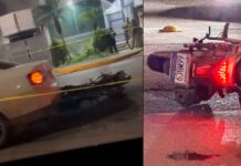 ¡CHOCÓ CONTRA UN AUTO Y LO ATROPELLÓ UN CAMIÓN DE GAS! MUERE MOTOCICLISTA EN LEÓN